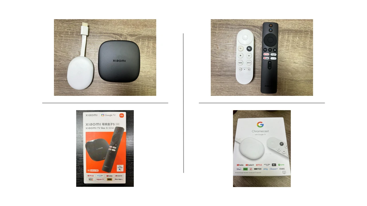 小米電視盒子S-3代與chromecast with google TV 4K